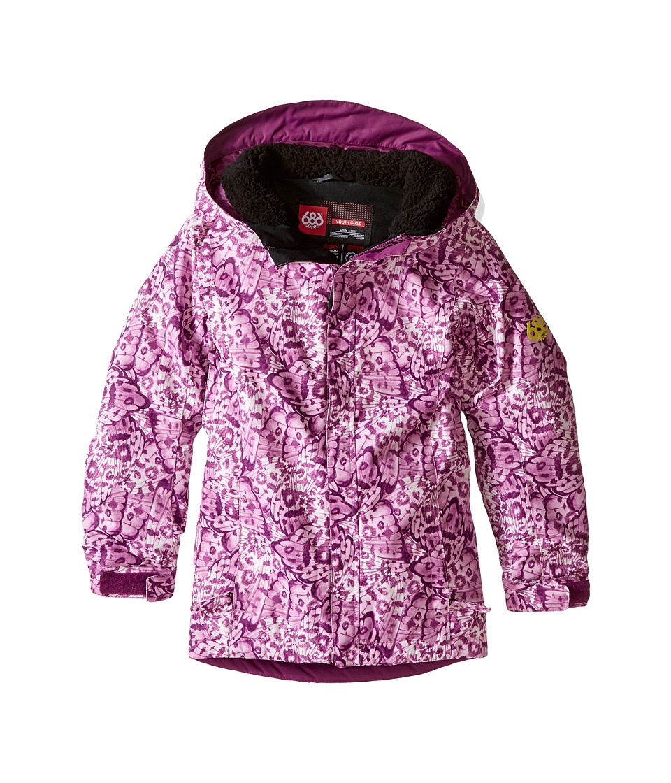 686 Kids Flora Insulated Jacket (Big Kids) (Wing Print) Girl