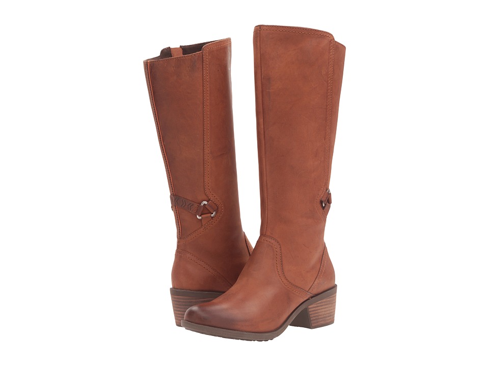 Teva Foxy Tall Leather (Cognac) Women