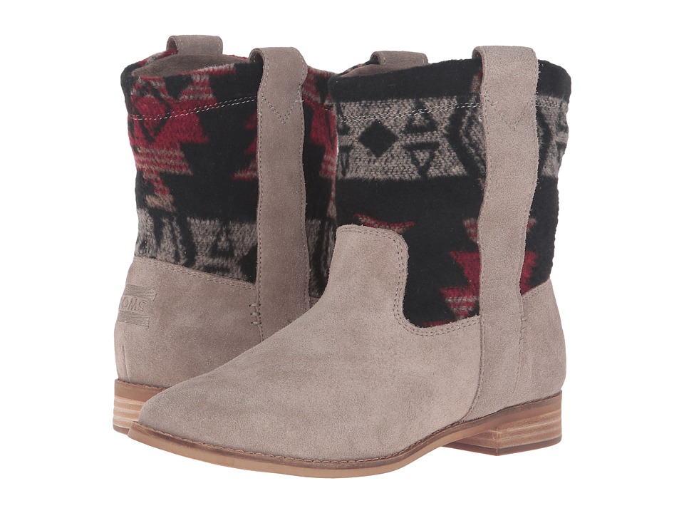 TOMS Laurel Boot (Desert Taupe Suede/Tribal Wool) Women