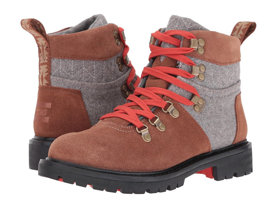 TOMS Summit Boot (Rawhide Suede/Grey Wool) Women