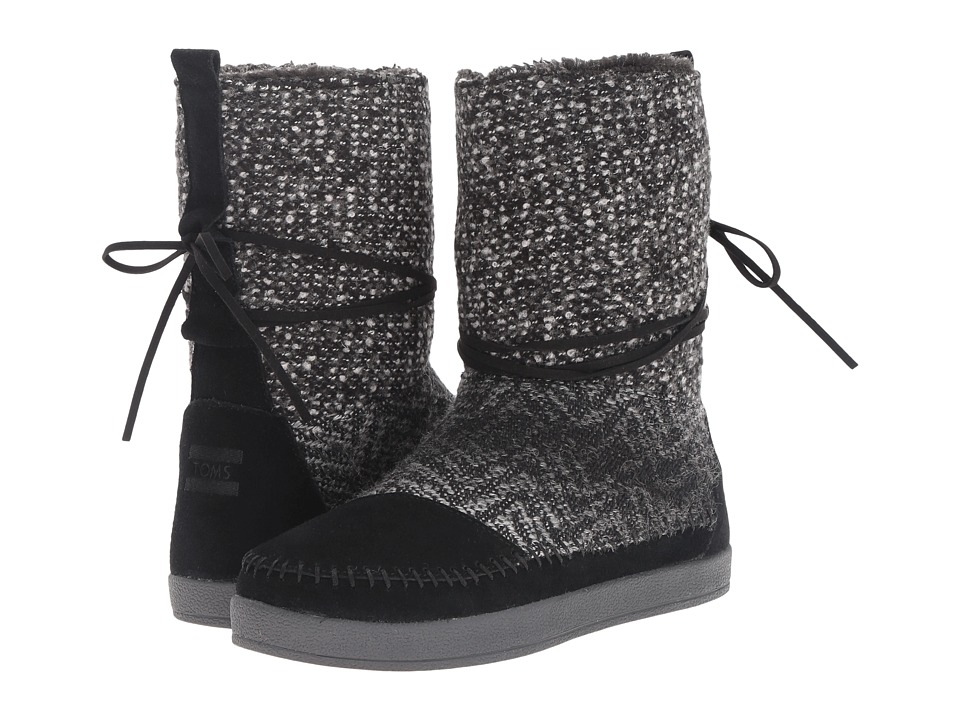 TOMS Nepal Boot (Black Suede/Textile) Women