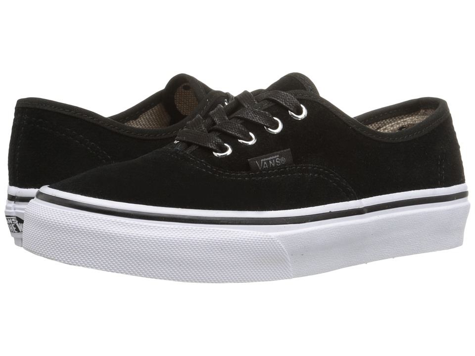 Vans Kids Authentic (Little Kid/Big Kid) ((Suede) Black/Tweed Dots) Girls Shoes