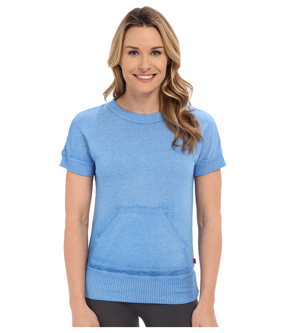 Josie New Sweat Short Sleeve Top (Marina Blue) Women