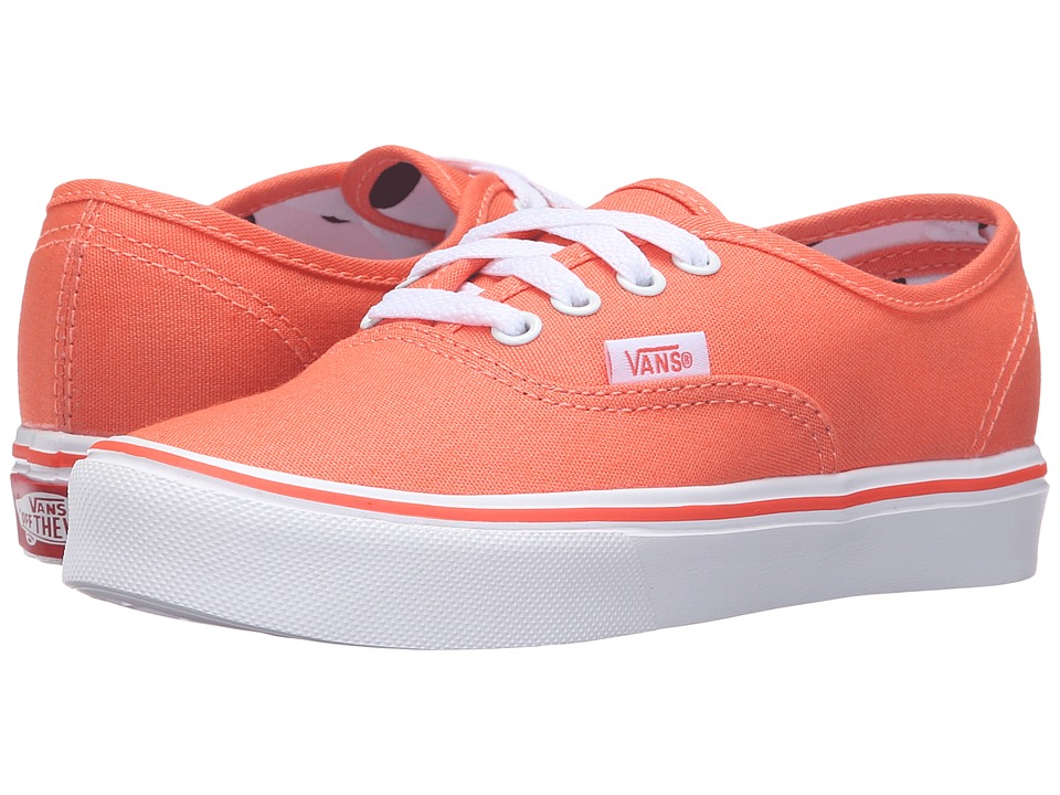 Vans Kids Authentic Lite (Little Kid/Big Kid) ((Dots) Living Coral/White) Girls Shoes