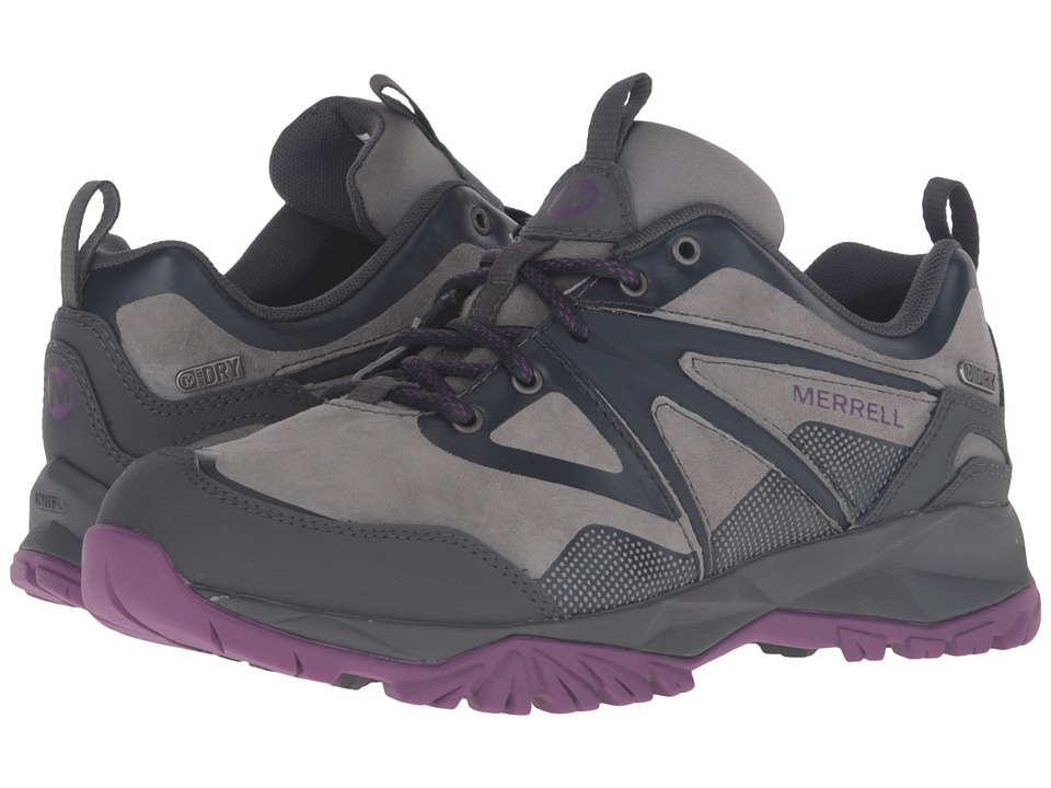 Merrell Capra Bolt Leather Waterproof (Grey/Purple) Women