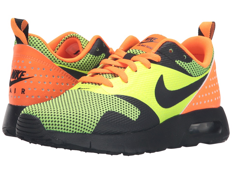 Nike Kids Air Max Tavas GS (Big Kid) (Volt/Total Orange/Black) Boys Shoes