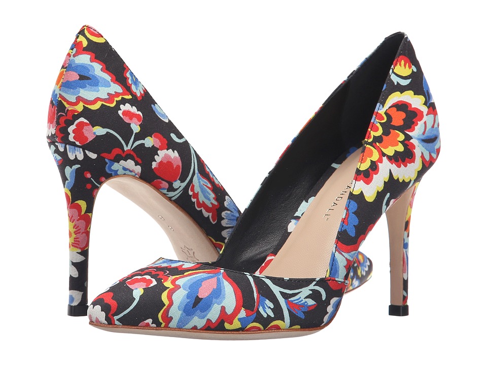 Loeffler Randall Pari (Dark Floral Print Silk Linen) High Heels