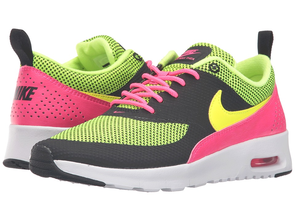 Nike Kids Air Max Thea (Big Kid) (Black/Hyper Pink/White/Volt) Girls Shoes