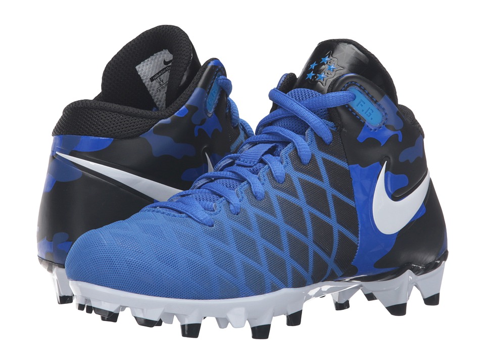 Nike Kids Field General Pro TD BG Football (Little Kid/Big Kid) (Racer Blue/Black/Photo Blue/White) Boys Shoes
