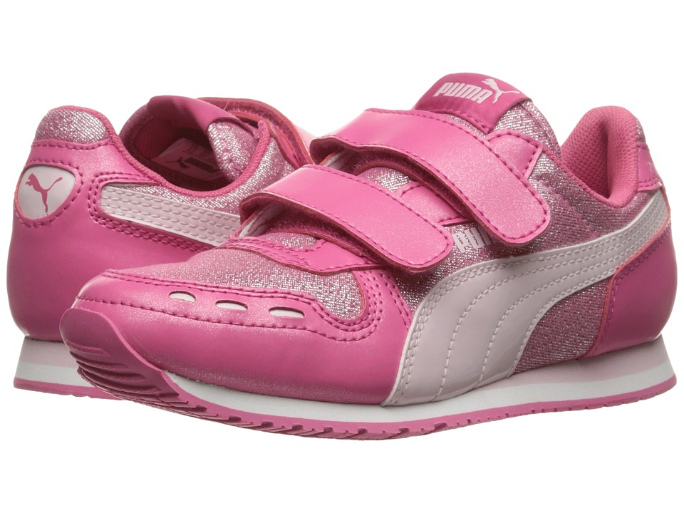 Puma Kids Cabana Racer Glitter V PS (Little Kid/Big Kid) (Fandango Pink/Lilac Snow) Girls Shoes