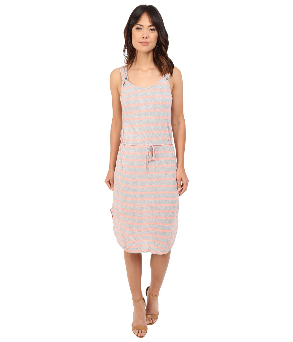 Splendid Huntington Stripe Rib Dress (Heather Grey/Sunkissed Pink) Women