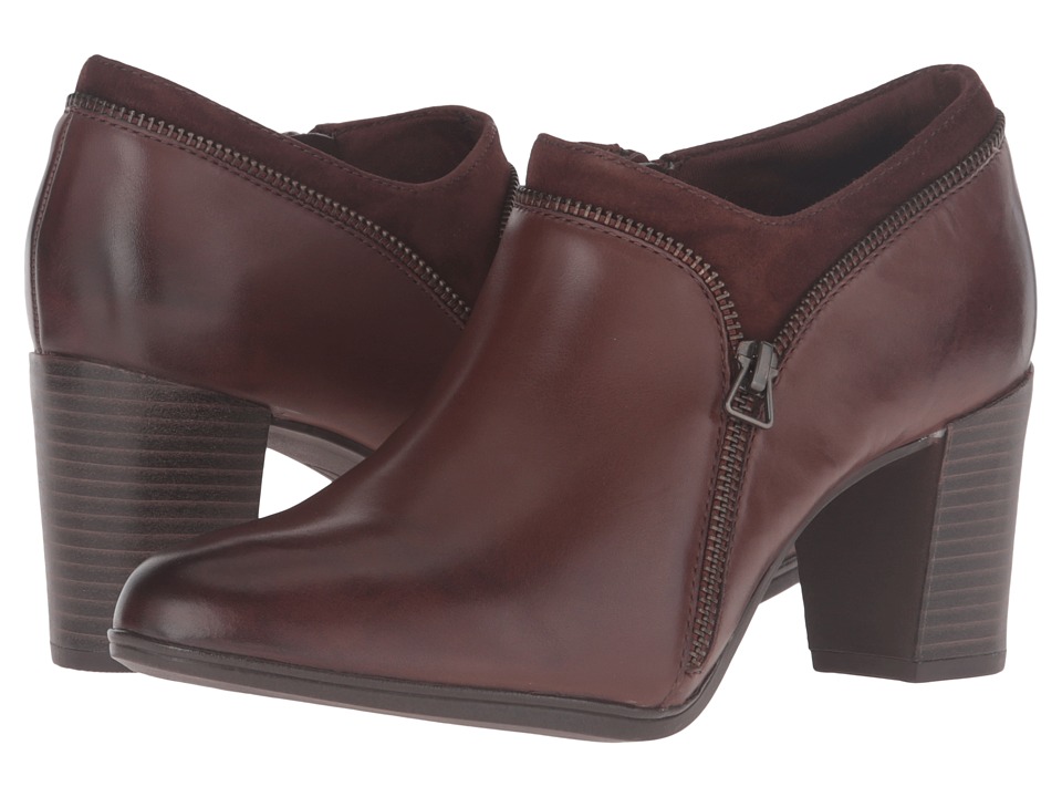 Clarks Araya Morgan (Brown Leather/Suede Combo) Women
