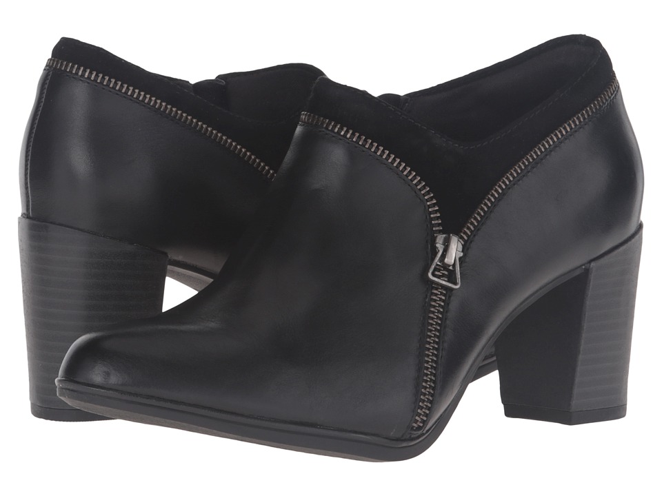 Clarks Araya Morgan (Black Leather/Suede Combo) Women