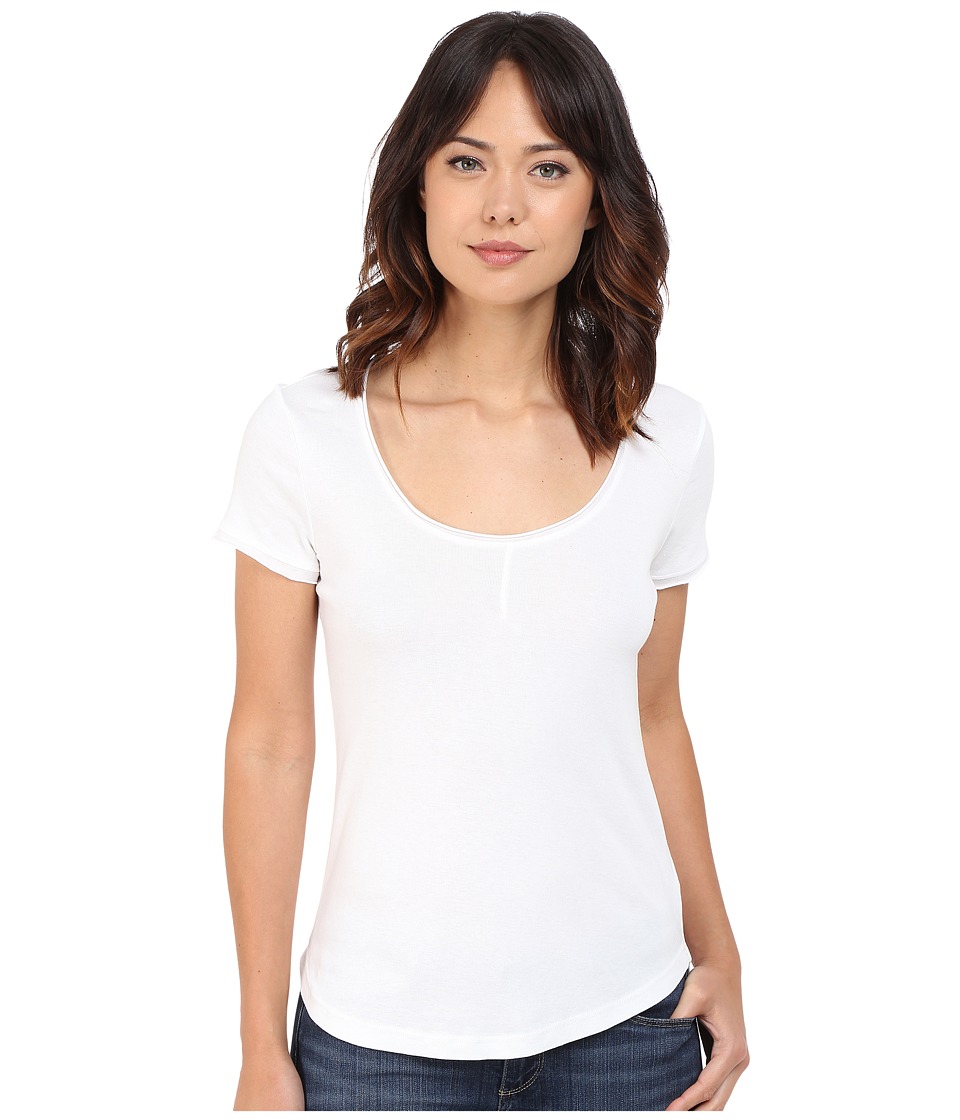 Splendid 1x1 Pin Tuck Tee (White) Women