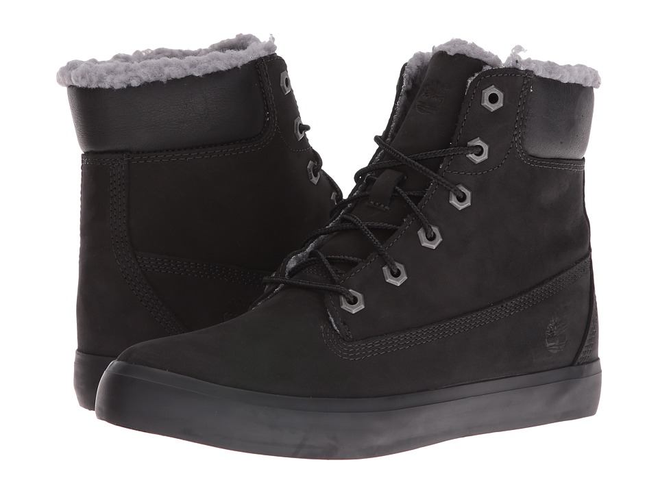 Timberland Flannery 6 Warm Boot (Black Nubuck) Women