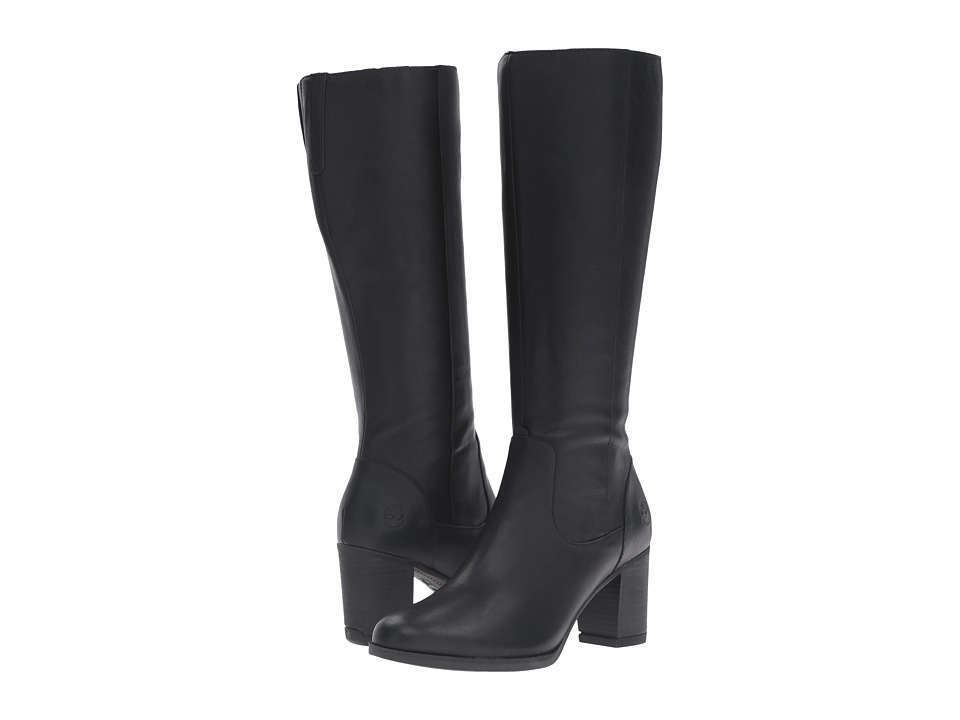 Timberland Atlantic Heights Tall Waterproof Boot (Black Full Grain) Women