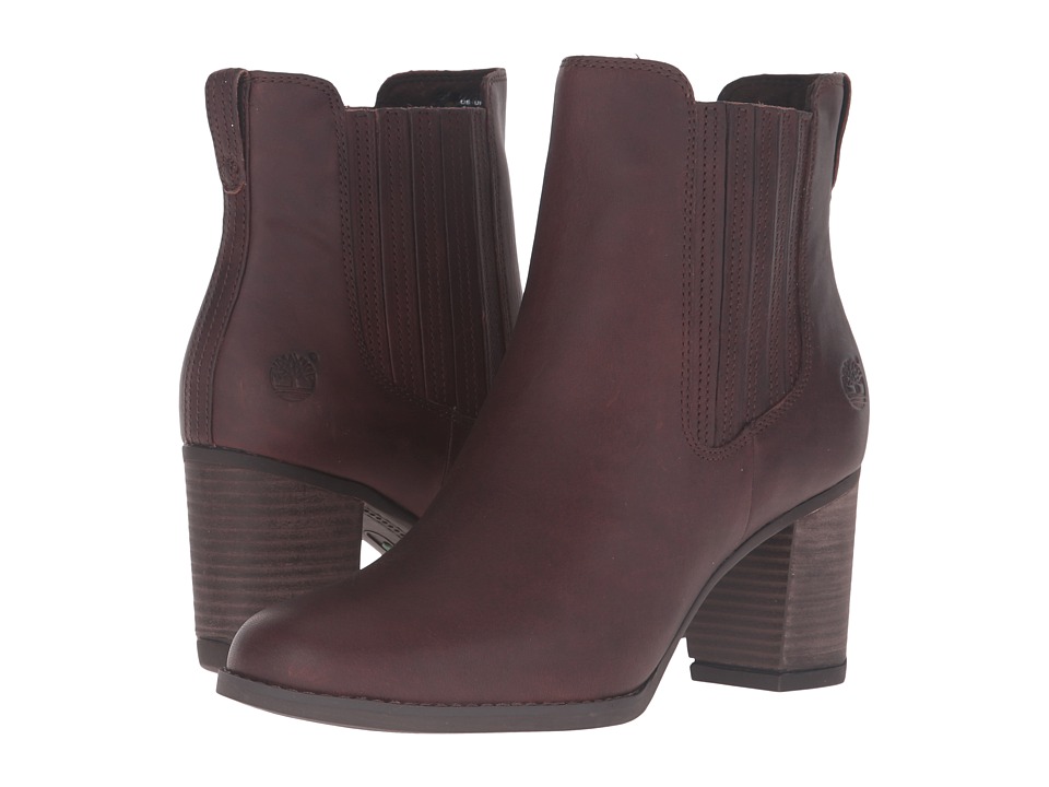 Timberland Atlantic Heights Covered Gore Chelsea Boot (Dark Brown Full Grain) Women