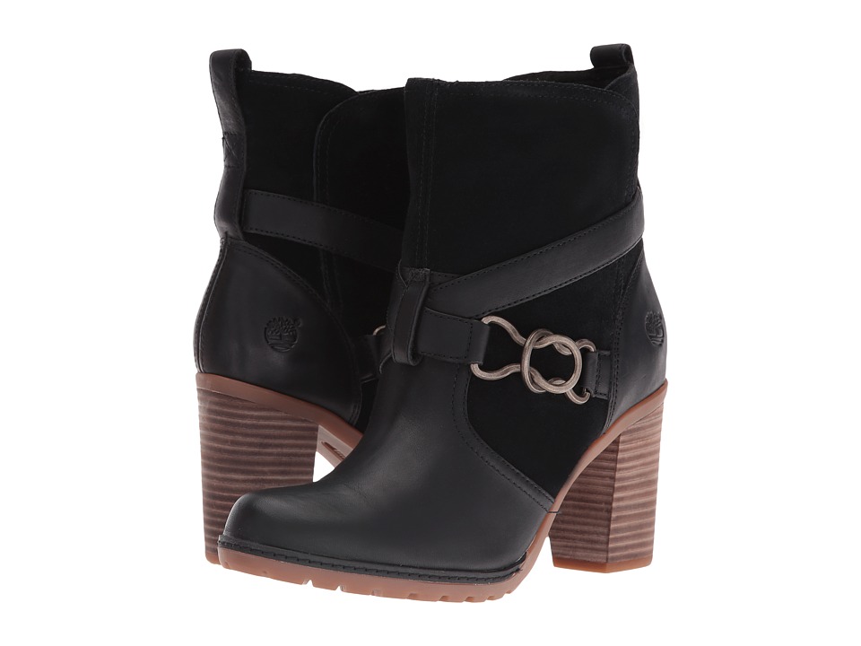 Timberland Dennett Buckle Ankle Boot (Black Full Grain) Women