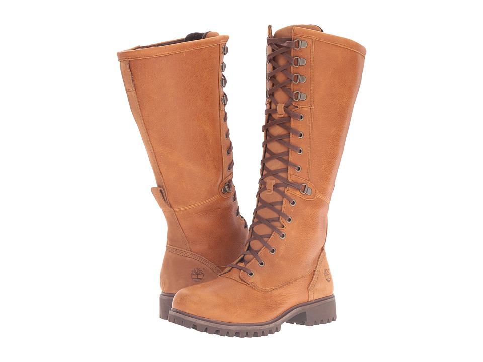 Timberland Wheelwright Tall Lace Waterproof Boot (Burnt Orange Full Grain) Women