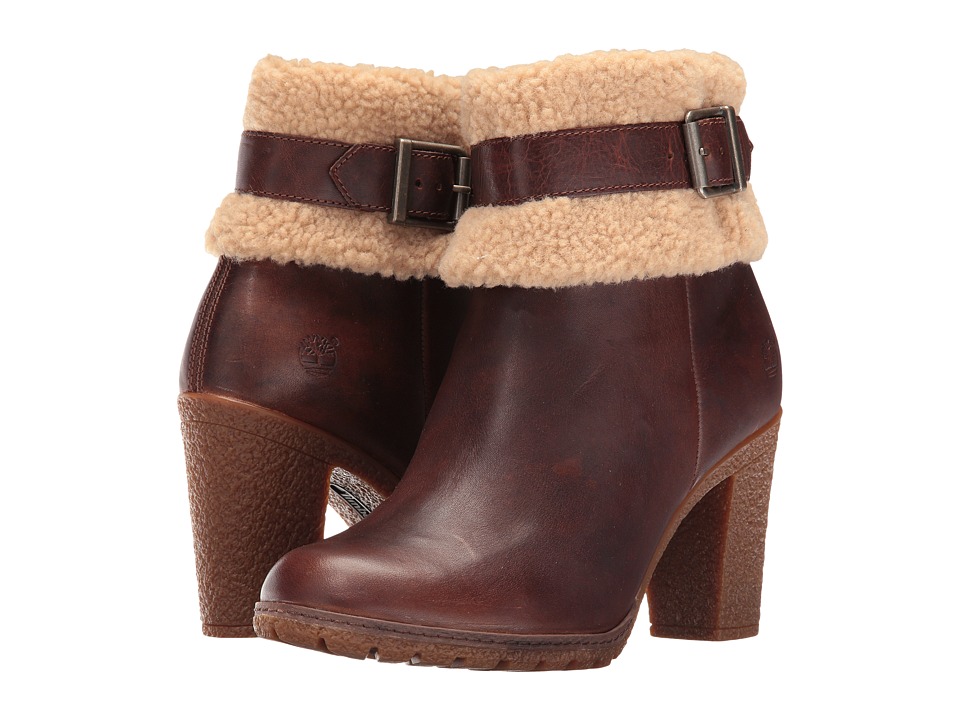 Timberland Glancy Teddy Fleece Fold-Down Boot (Medium Brown Full Grain) Women
