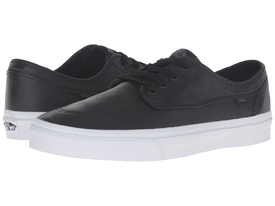 Vans Brigata ((Premium Leather) Black/True White) Skate Shoes