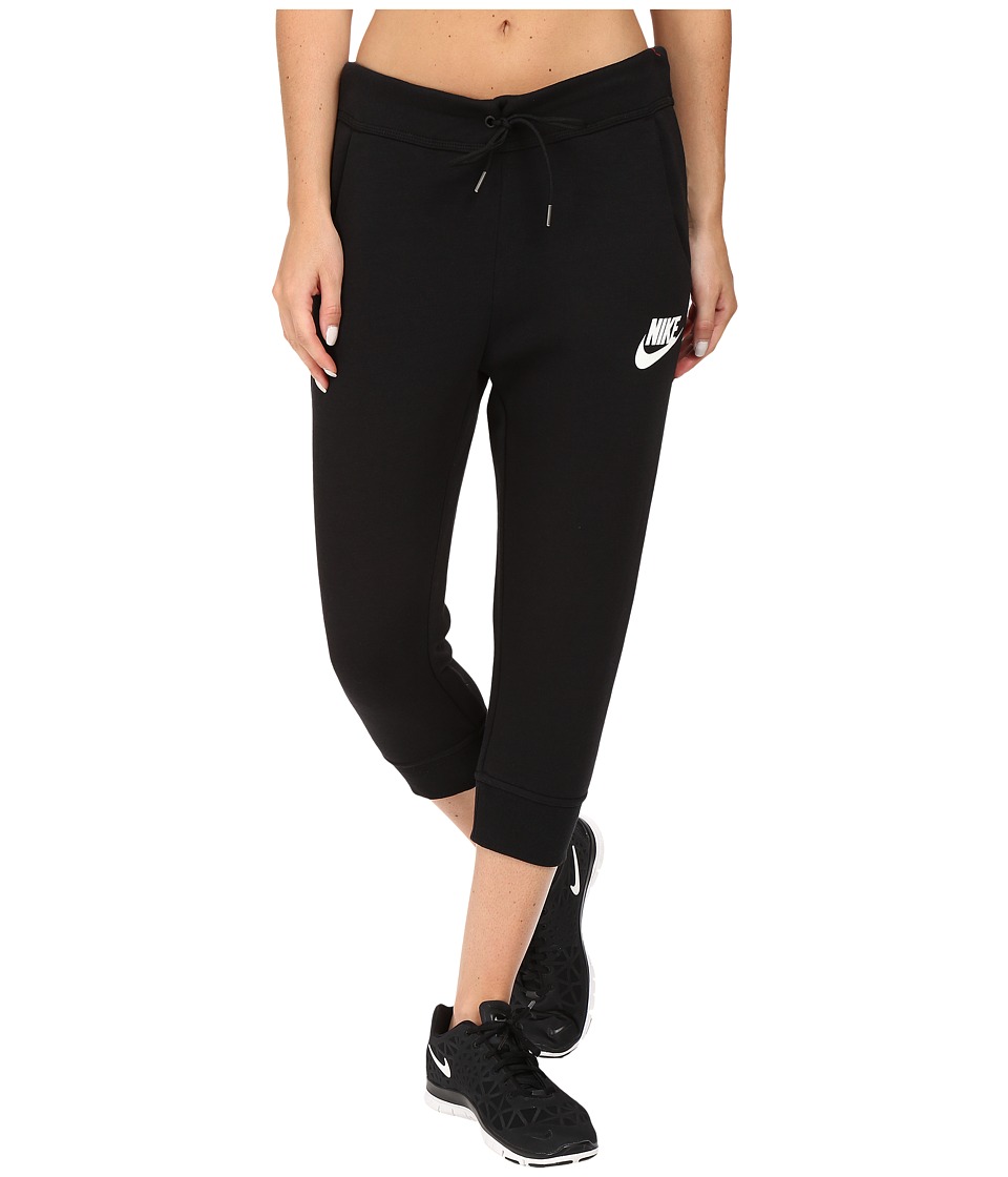Nike Rally Capri (Black/Black/Antique Silver/White) Women
