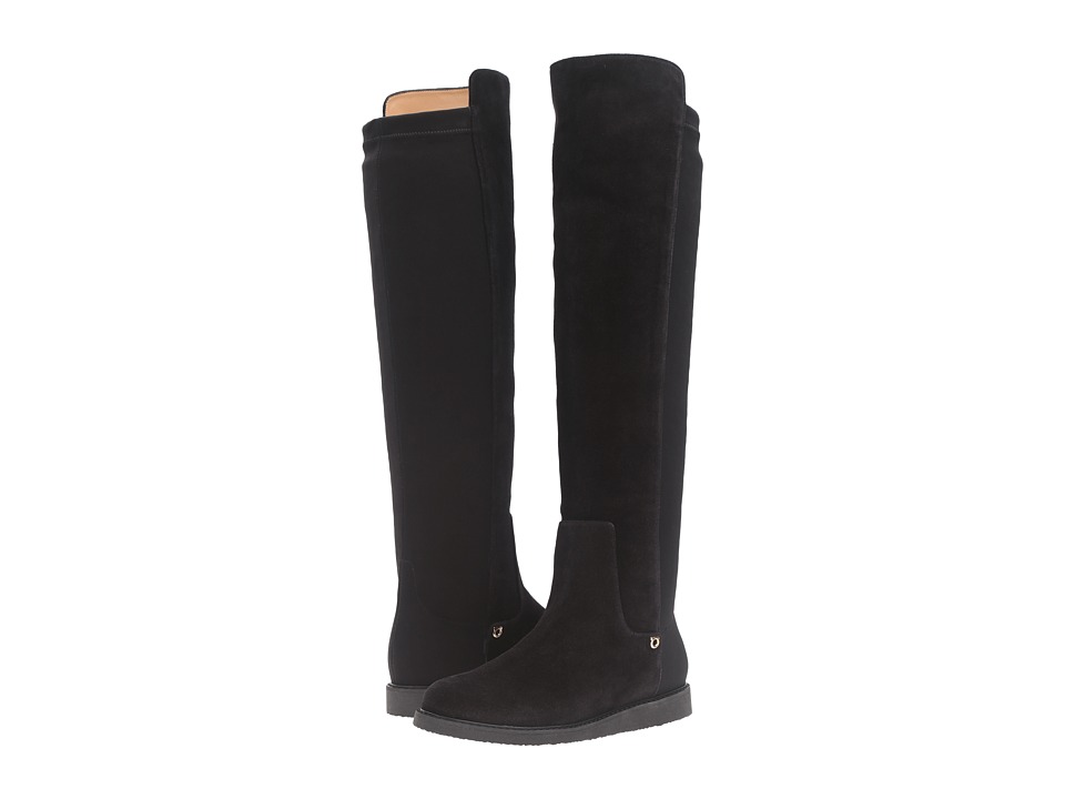 Salvatore Ferragamo Fester (Nero Suede/Velour) Women