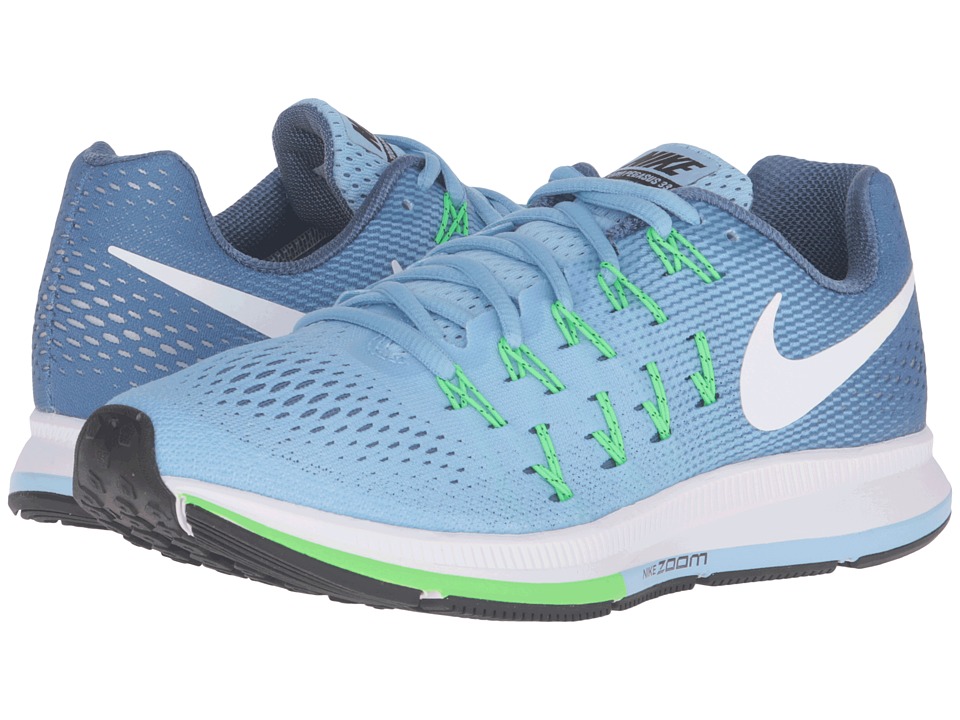 Nike - Air Zoom Pegasus 33 (Blue Cap/White/Ocean Fog/Rage Green) Women