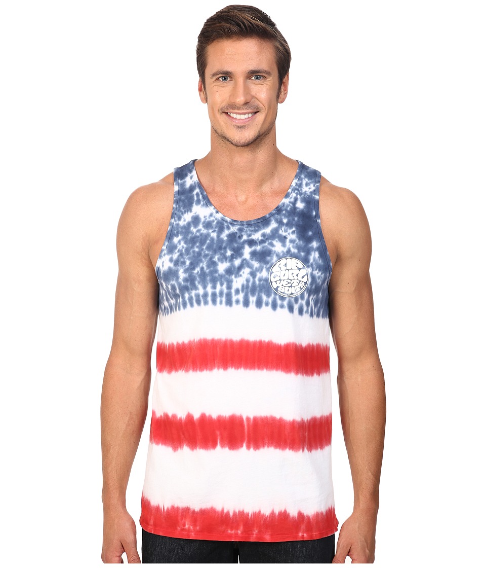 Rip Curl Stars and Stripes Custom Tee (Red) Men