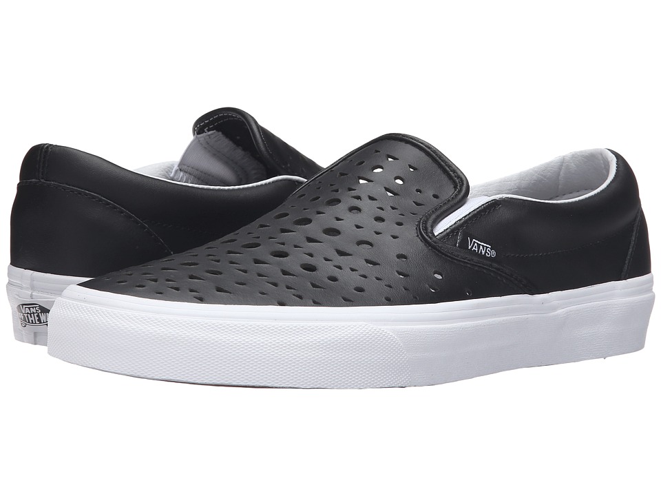 Vans Classic Slip-On ((Cut Out Geo) Black/Blanc de Blanc) Skate Shoes