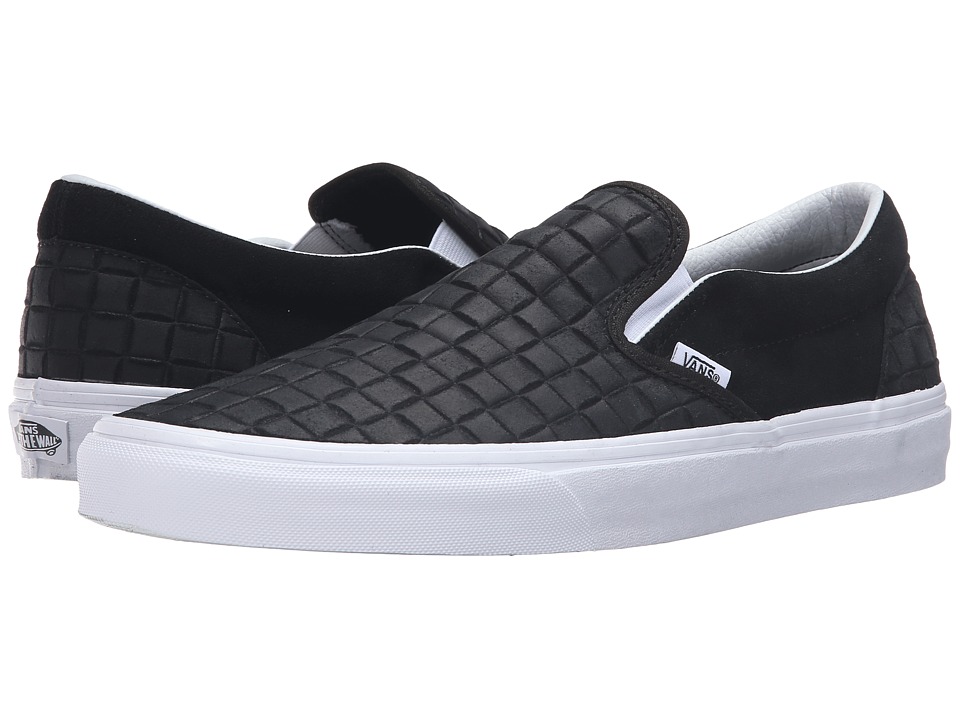 Vans Classic Slip-On ((Suede Checkers) Black) Skate Shoes