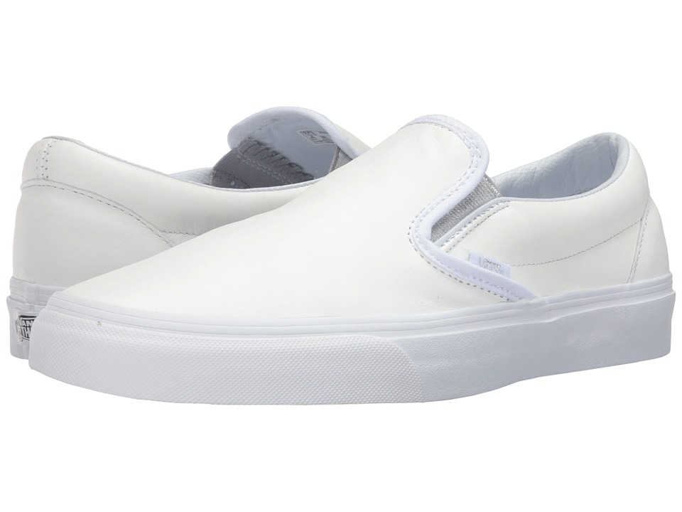 Vans Classic Slip-On ((Metallic Gore) White/Silver) Skate Shoes