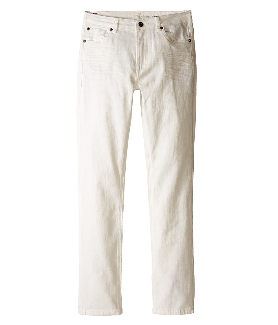 7 For All Mankind Kids The Slimmy Slim Straight Five-Pocket Denim Jeans in Ecru (Big Kids) (Ecru) Boy