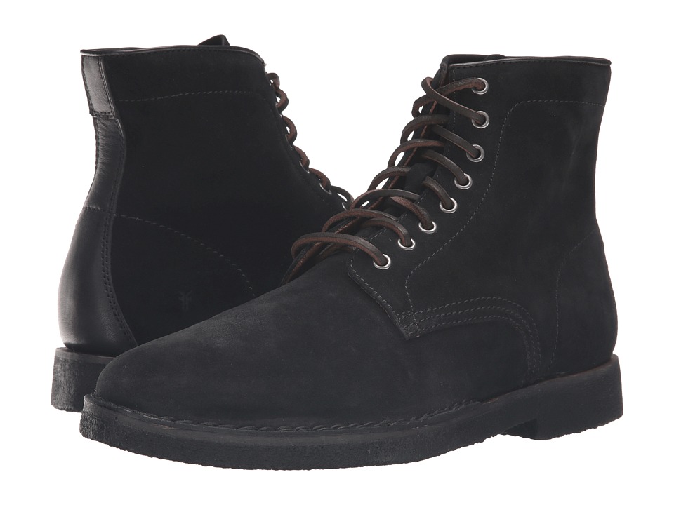 Frye Arden Lace-Up (Black Oiled Suede) Men