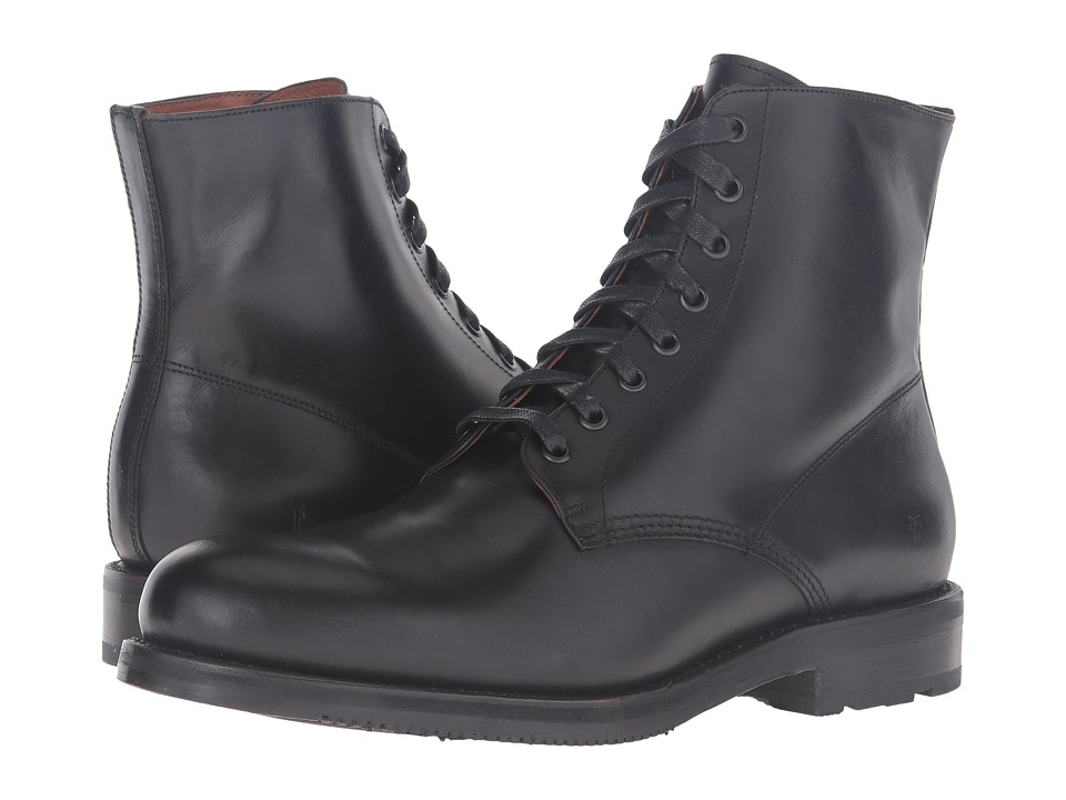 Frye Brayden Lace-Up (Black Smooth Pull Up) Men