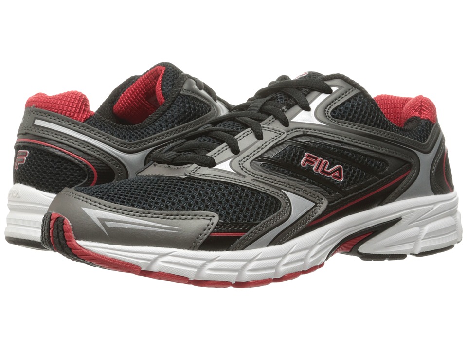 Fila - Xtent 4 (Black/Dark Silver/Fila Red) Men