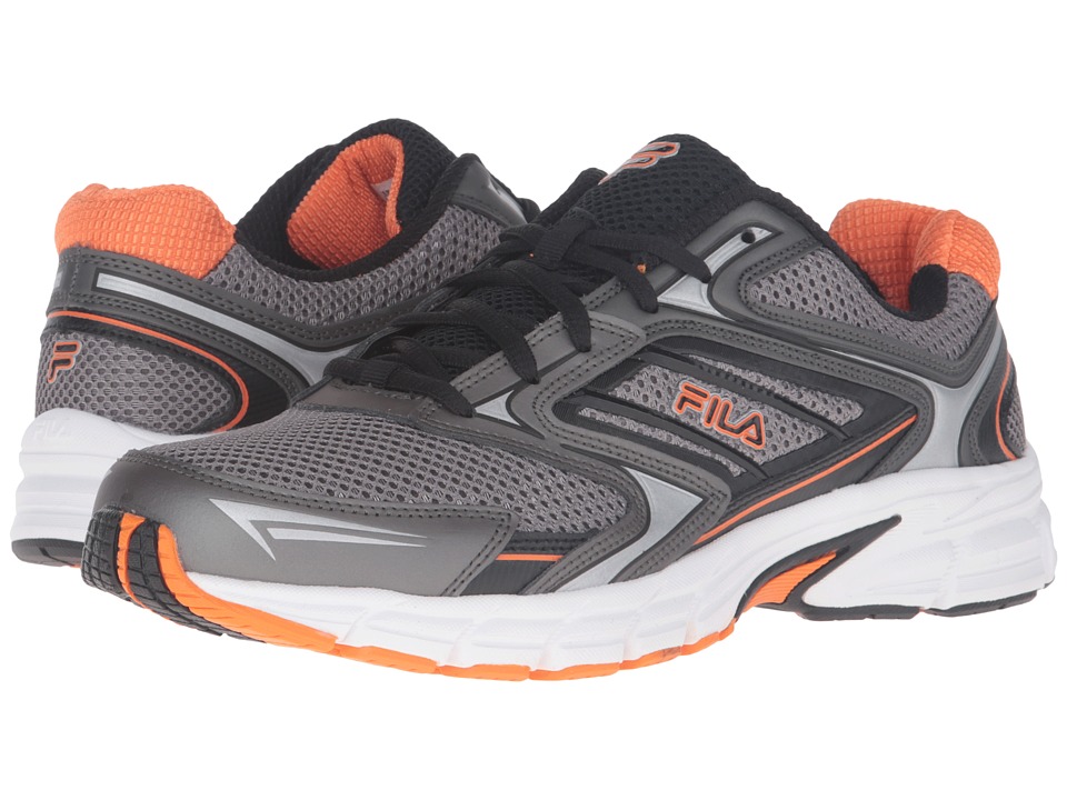 Fila - Xtent 4 (Dark Silver/Black/Vibrant Orange) Men
