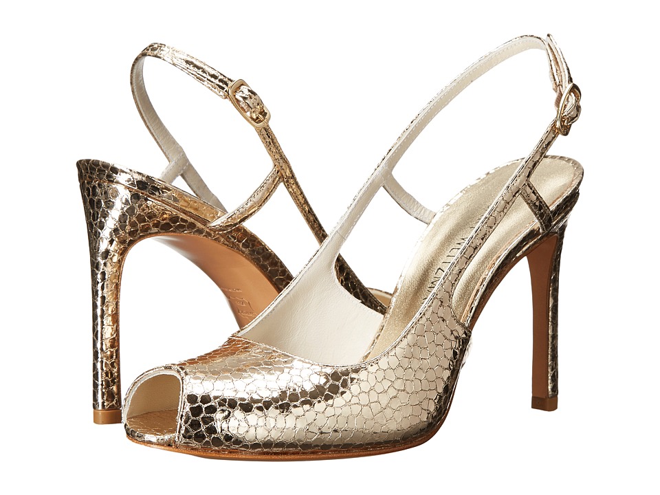Stuart Weitzman Bridal & Evening Collection Truelove (Bright Gold Shatter Nappa) High Heels