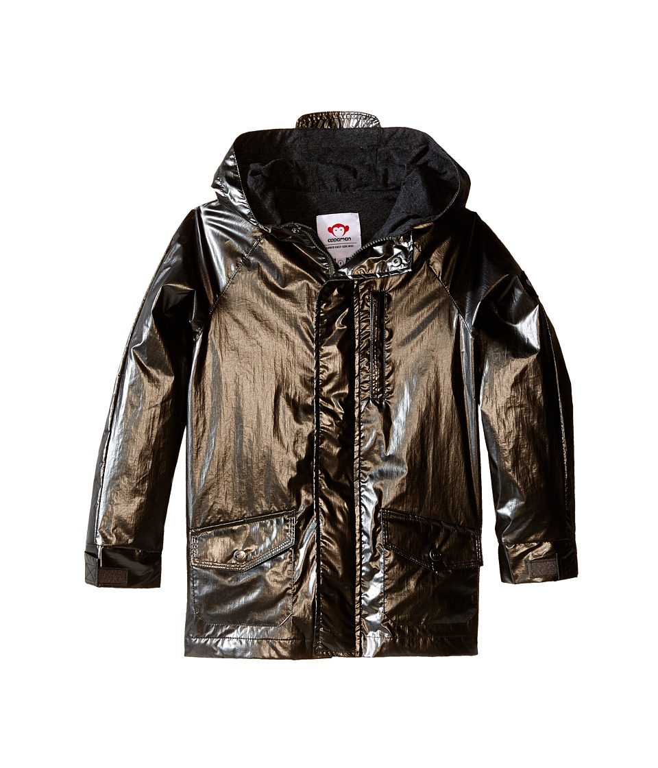 Appaman Kids - Safari Rain Jacket with Cotton Lining and Hood (Toddler/Little Kids/Big Kids) (Gunmetal) Boy