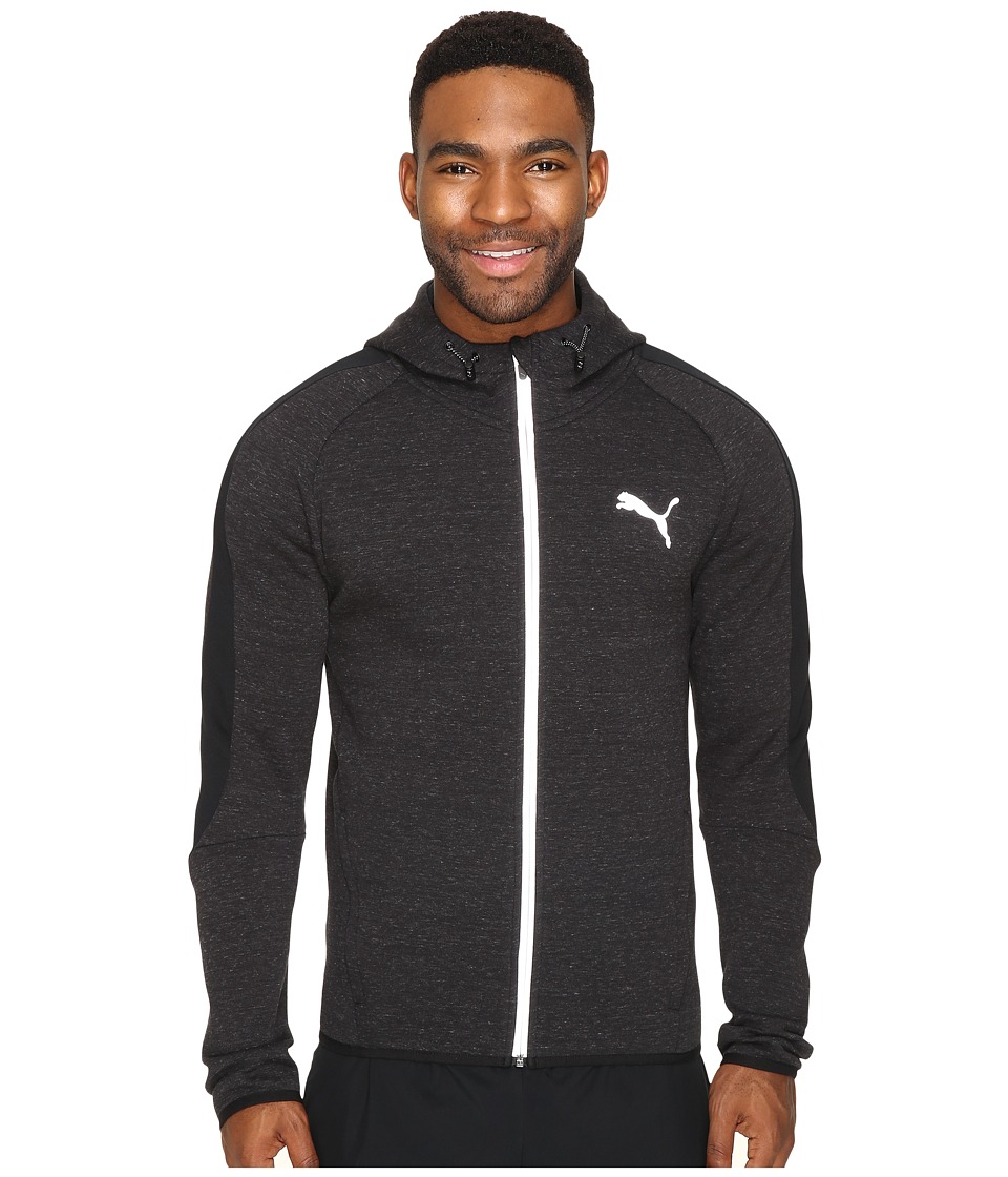PUMA Evostripe Proknit Full Zip Hoodie (Cotton Black Heather) Men