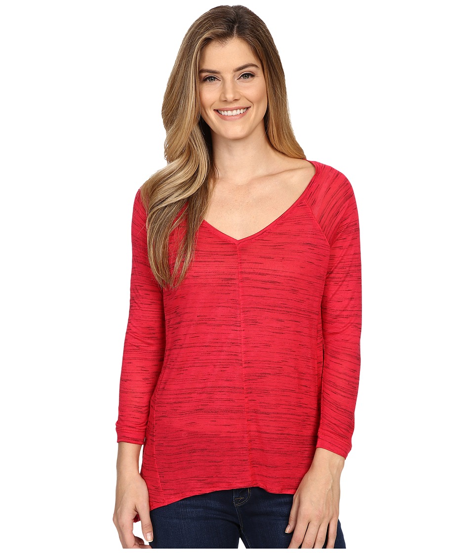 Calvin Klein Jeans - 3/4 Sleeve Fleck Tee (Barberry) Women