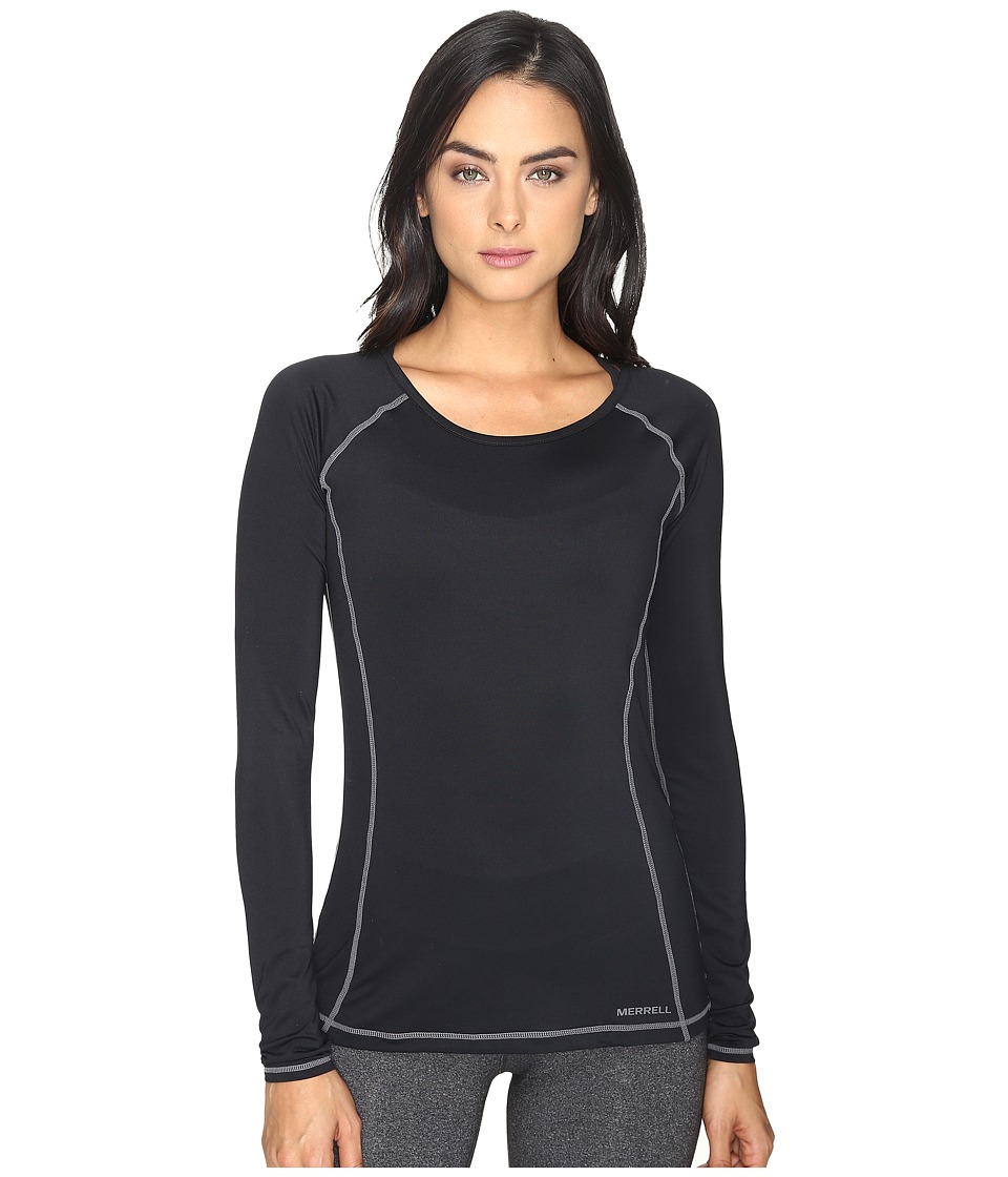 Merrell Contour Base Layer Long Sleeve Top (Black) Women