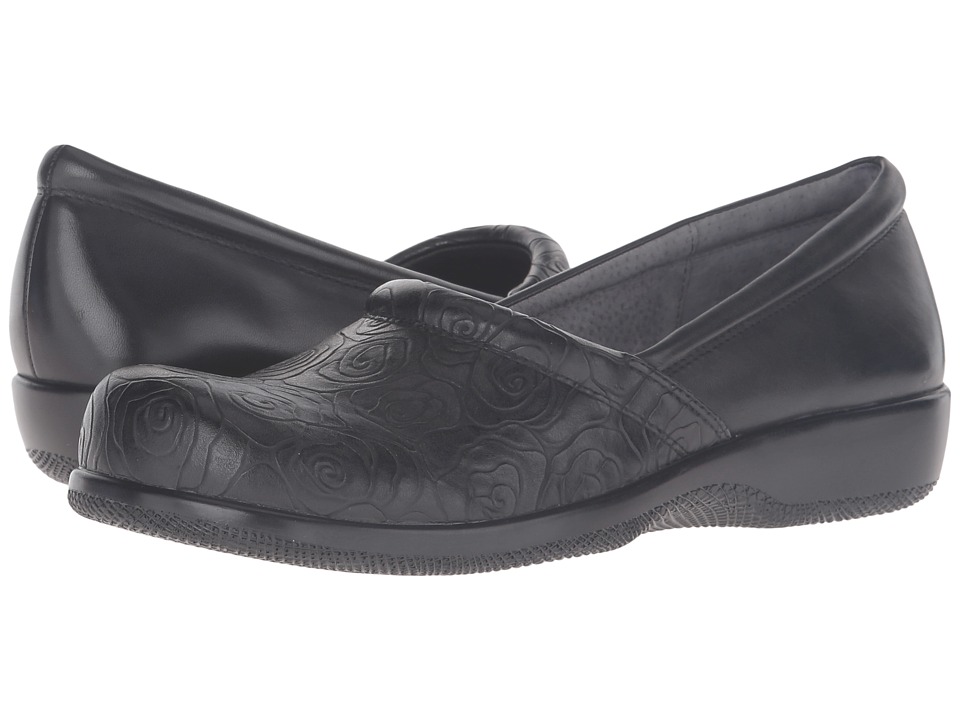 SoftWalk Adora (Black Rose Embossed/Soft Nappa Leather) Women