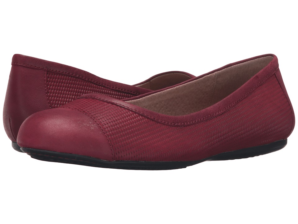 SoftWalk Napa (Red Nubuck Embossed Leather/Leather) Women
