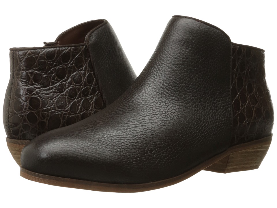 SoftWalk Rocklin (Dark Brown Tumbled Leather/Croco Leather) Women