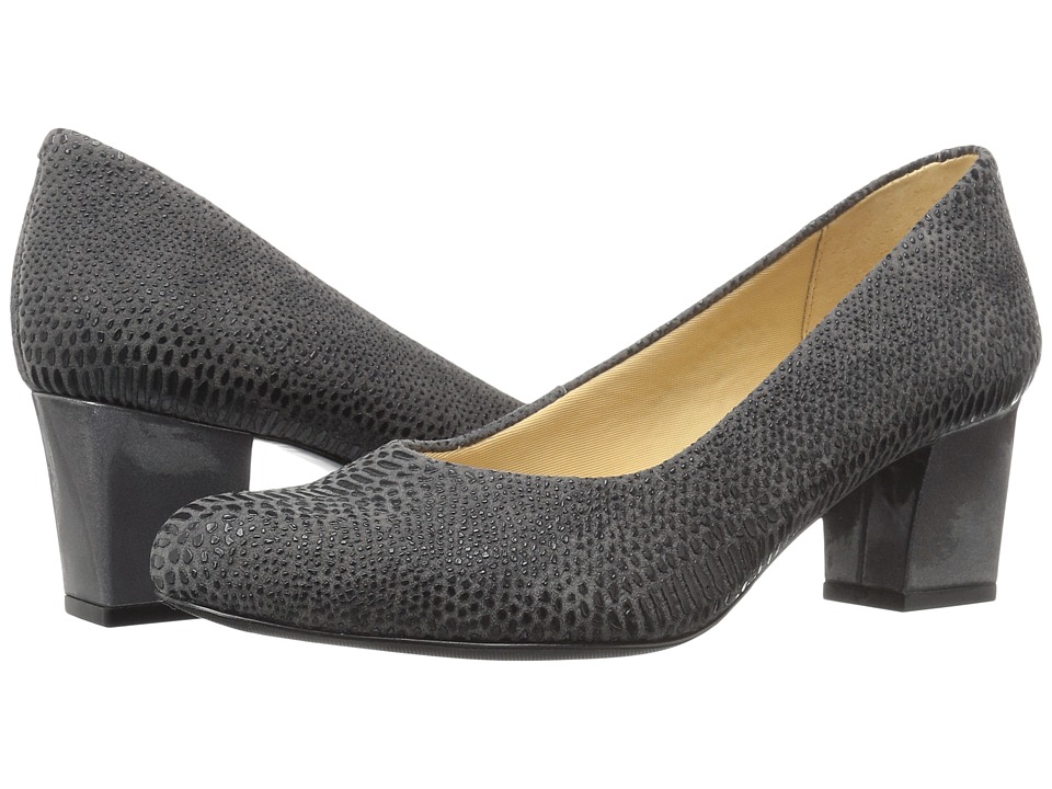 Trotters Candela (Dark Grey Raised Lizard) High Heels