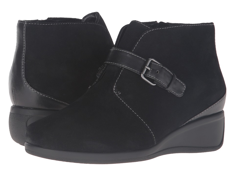 Trotters Mindy (Black Cow Suede Leather) Women
