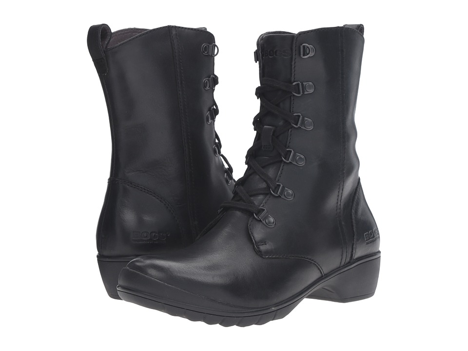Bogs Carrie Lace Mid Boot (Black) Women