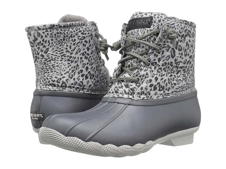 Sperry Saltwater Prints (Dark Grey/Cheetah) Women