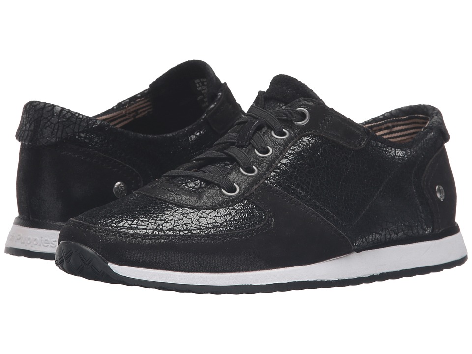 Hush Puppies Chazy Dayo (Black Crackled Leather) Women